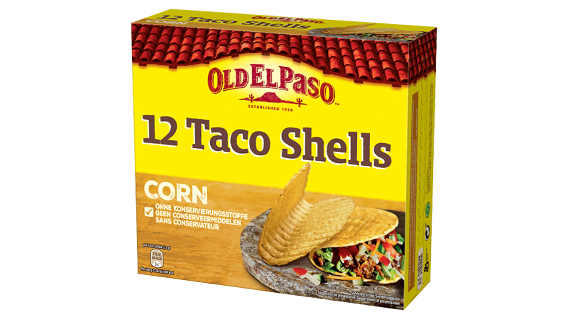 Taco Shells frittierte Mais Tortillas Old El Paso